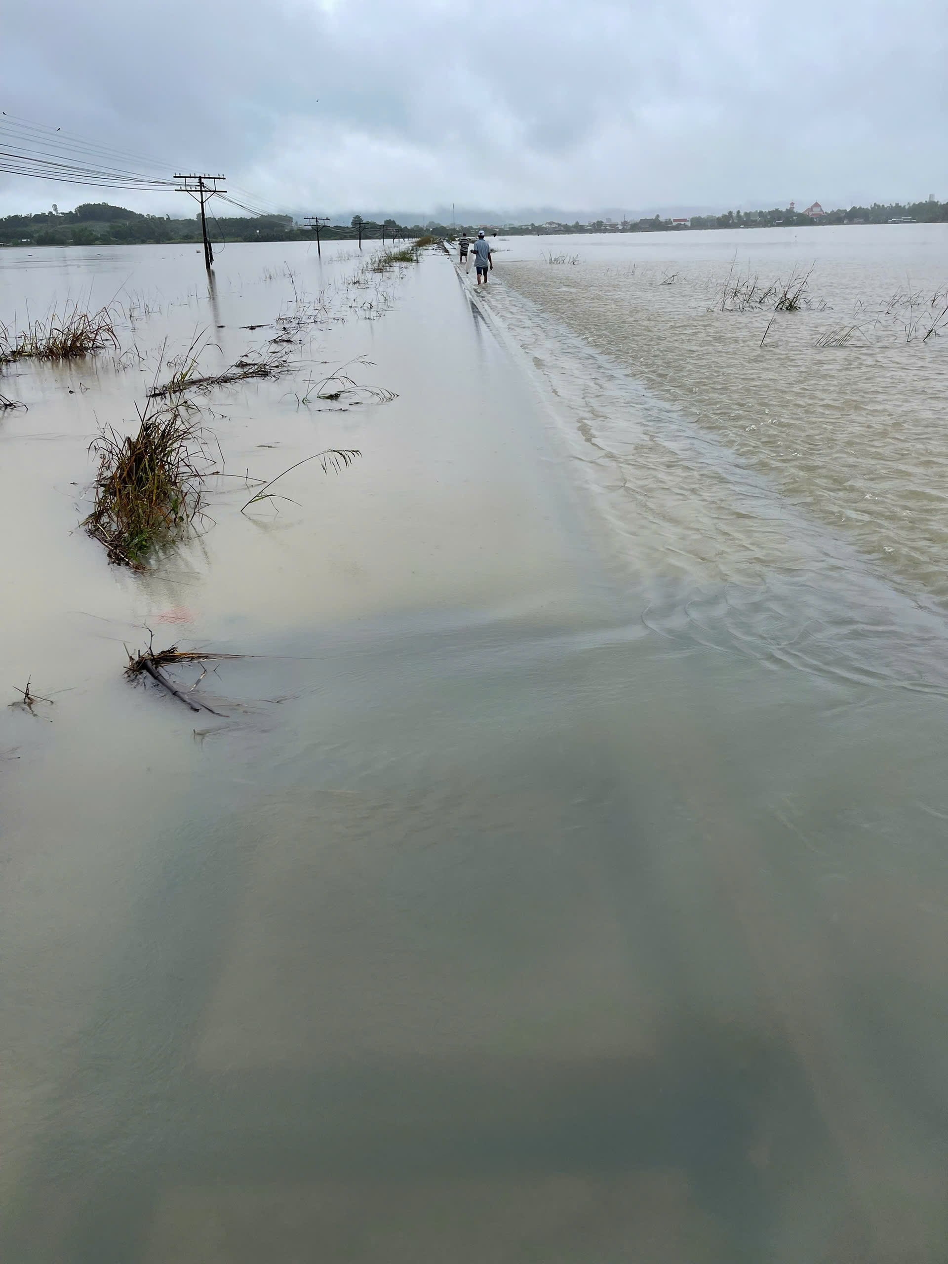 mua lu mien Trung,  huy nhieu chuyen tau,  duong sat Viet Nam anh 1