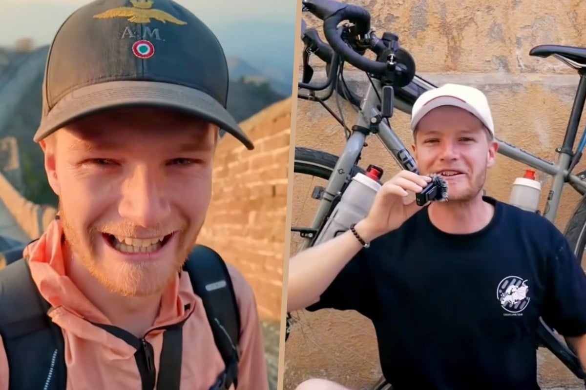 Chang trai mac benh la dap xe 18.000 km tu Phap den Trung Quoc hinh anh