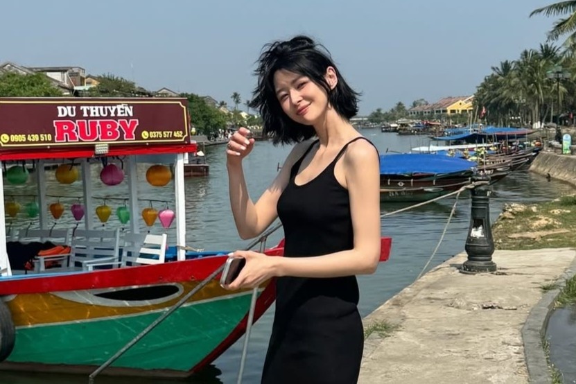 Nu dien vien Itaewon Class doi non la, check-in khap Hoi An hinh anh