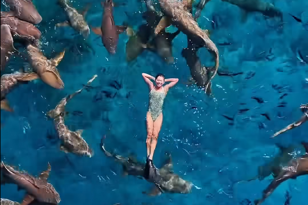 'Tieu tien ca' Viet Nam boi giua dan ca map o Maldives hinh anh