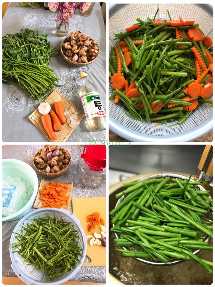 Cach lam rau muong ngam chua ngot anh 2