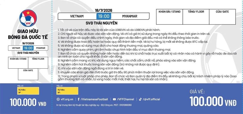 V&eacute; Việt Nam Myanmar ảnh 1
