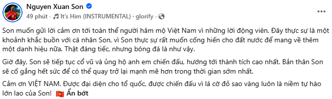 Nguyễn Xu&acirc;n Son chấn thương ảnh 1