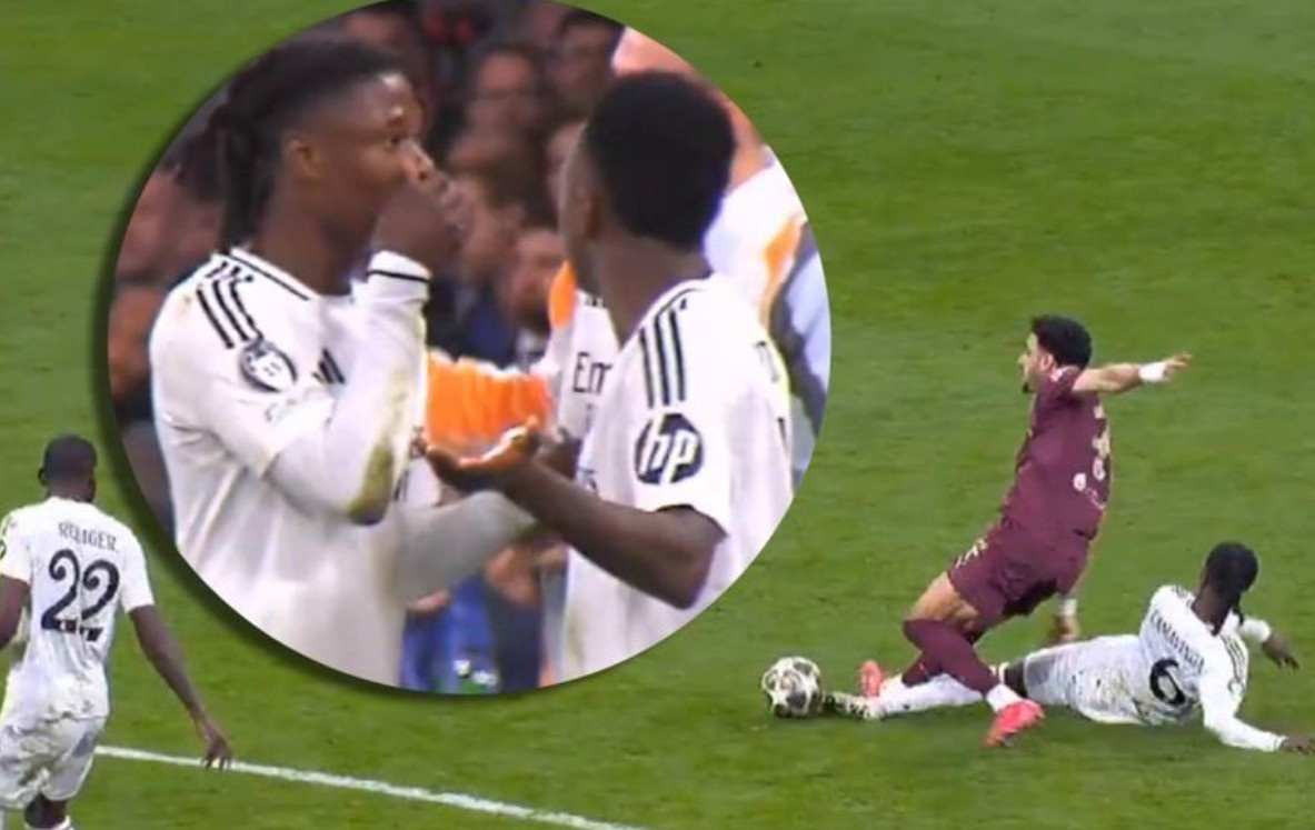 Vinicius noi gian voi Camavinga hinh anh