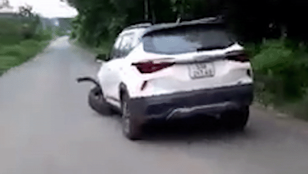 Nu tai xe say ruou lai xe gay banh chay bang bang tren duong hinh anh