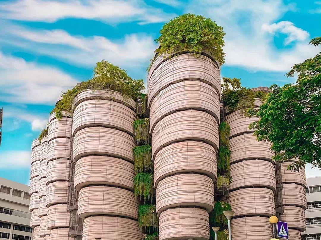 Toa nha hinh gio dim sum gay chu y o Singapore hinh anh