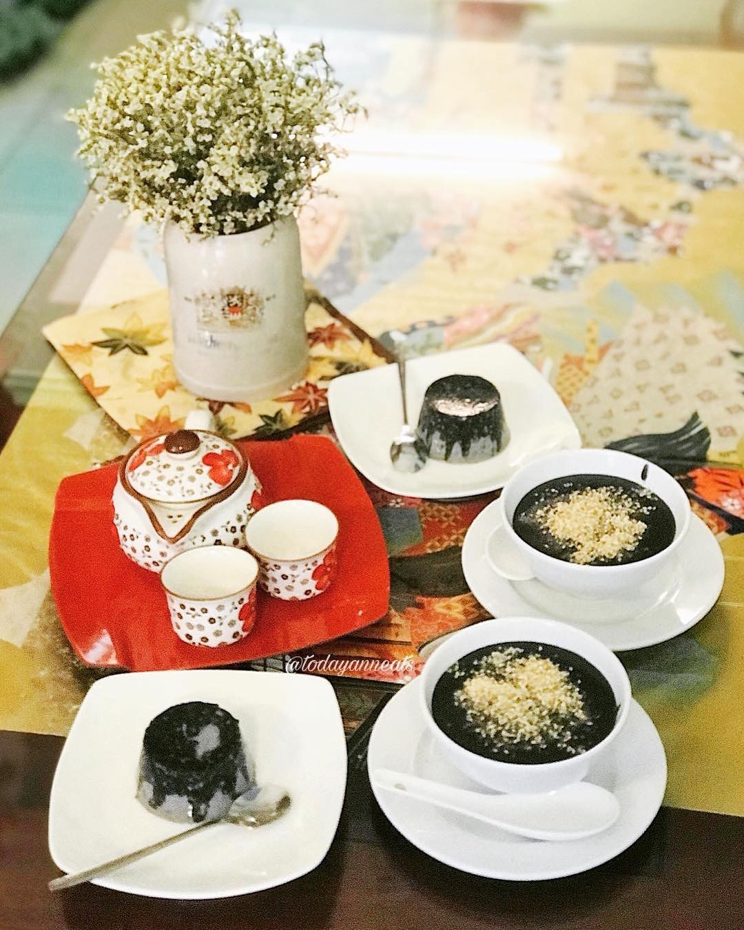 bánh flan mè đen ảnh 8 banh flan me den anh 8