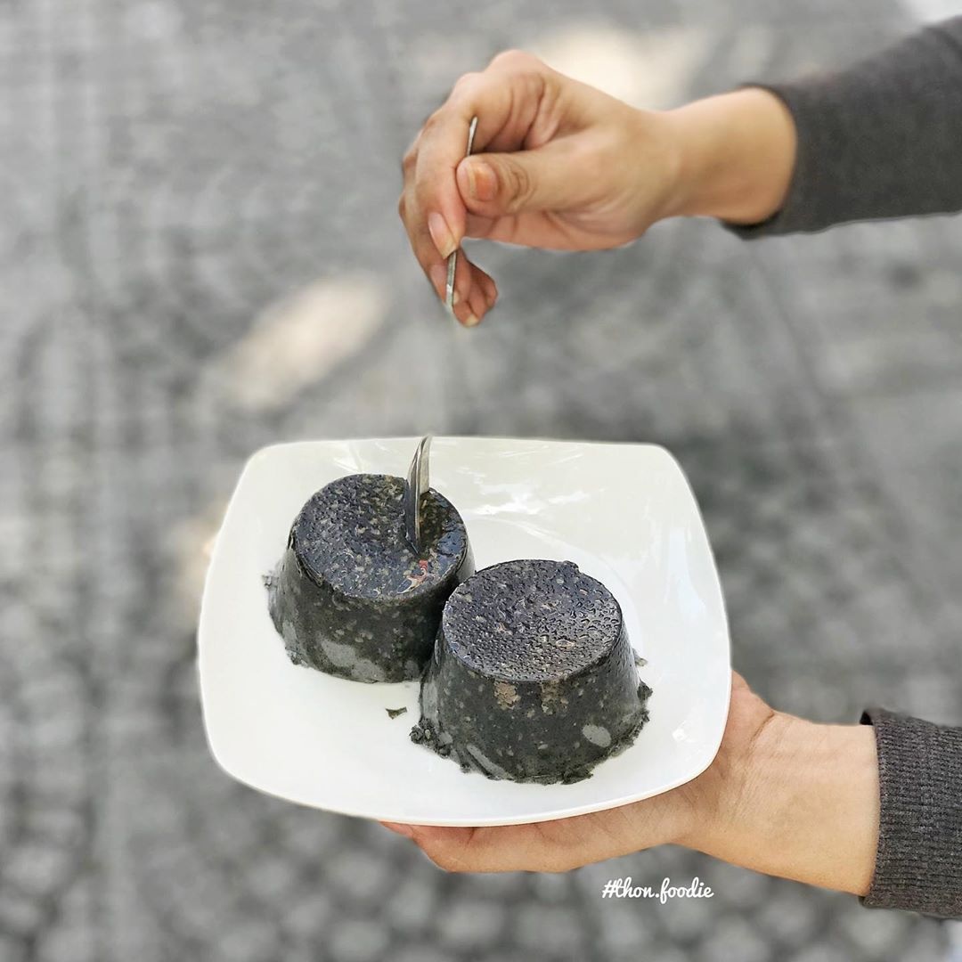 bánh flan mè đen ảnh 1 banh flan me den anh 1