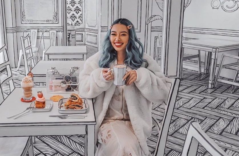 Quan ca phe o Han Quoc hut khach nho so huu khong gian 2D hinh anh