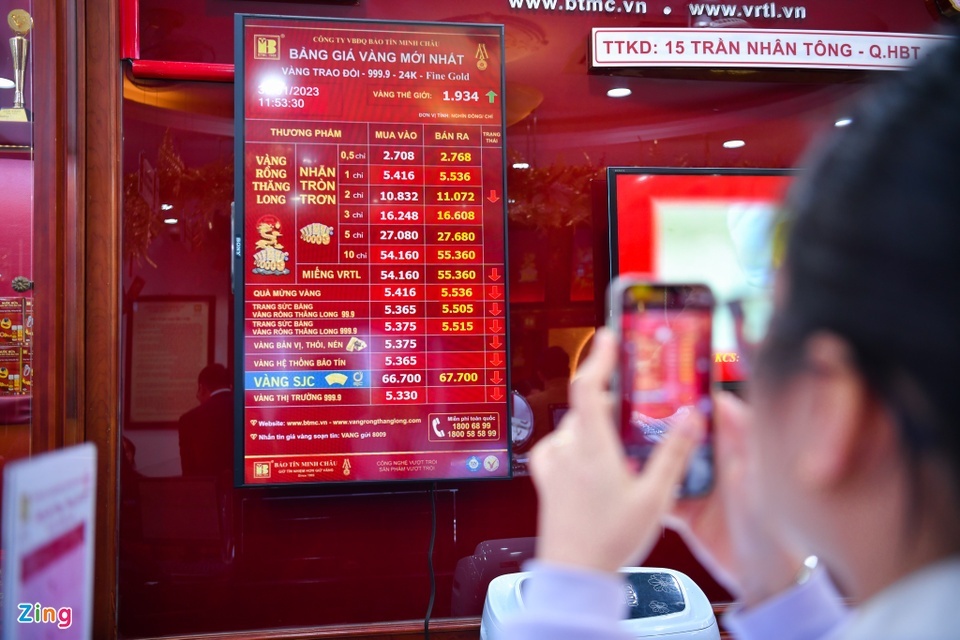 Gia vang trong nuoc bien dong trai chieu phien dau tuan hinh anh