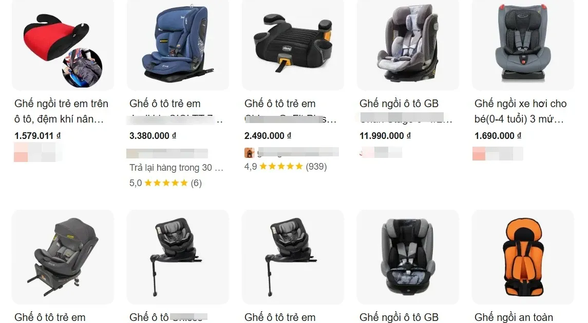 Bat buoc lap ghe tre em tren oto: O at dat mua, gia tang chong mat hinh anh