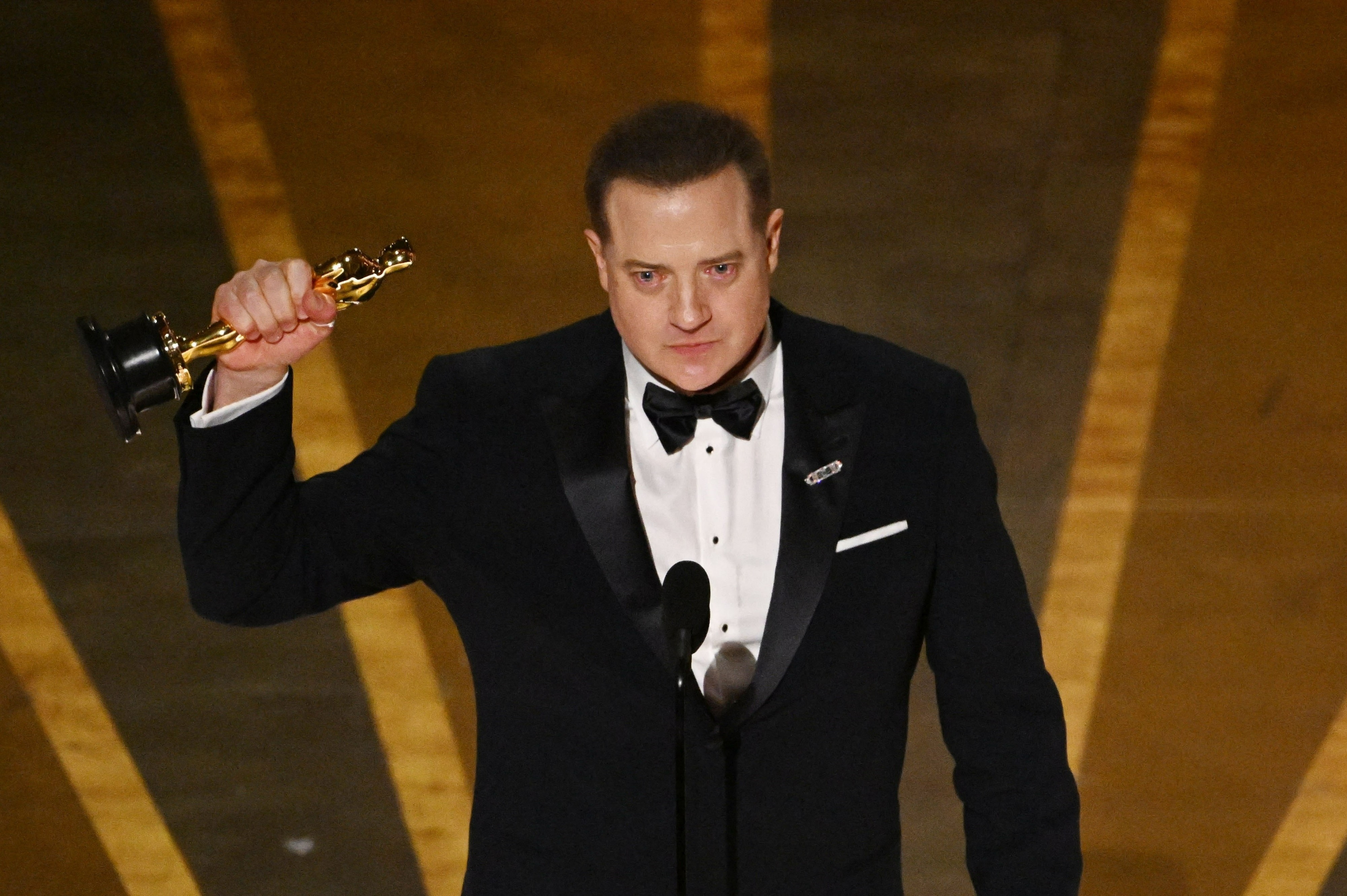 Brendan Fraser ken chon vai dien sau Oscar hinh anh