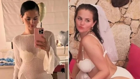 Ben ngoai dam cuoi cua Selena Gomez hinh anh