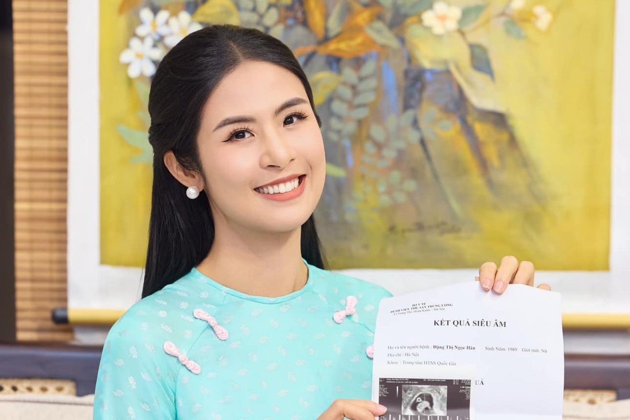 Hoa hau Ngoc Han mang thai hinh anh