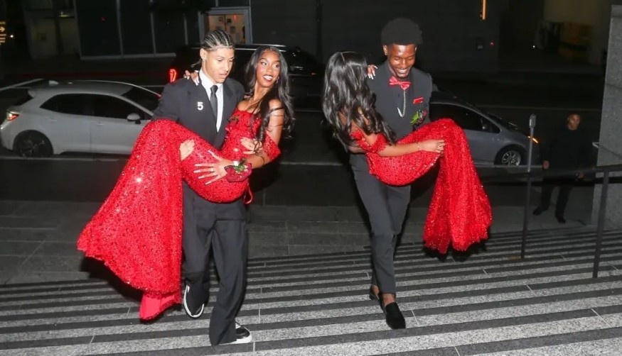 Hai con gai cua Diddy tiec tung giua luc cha bi xet xu hinh anh