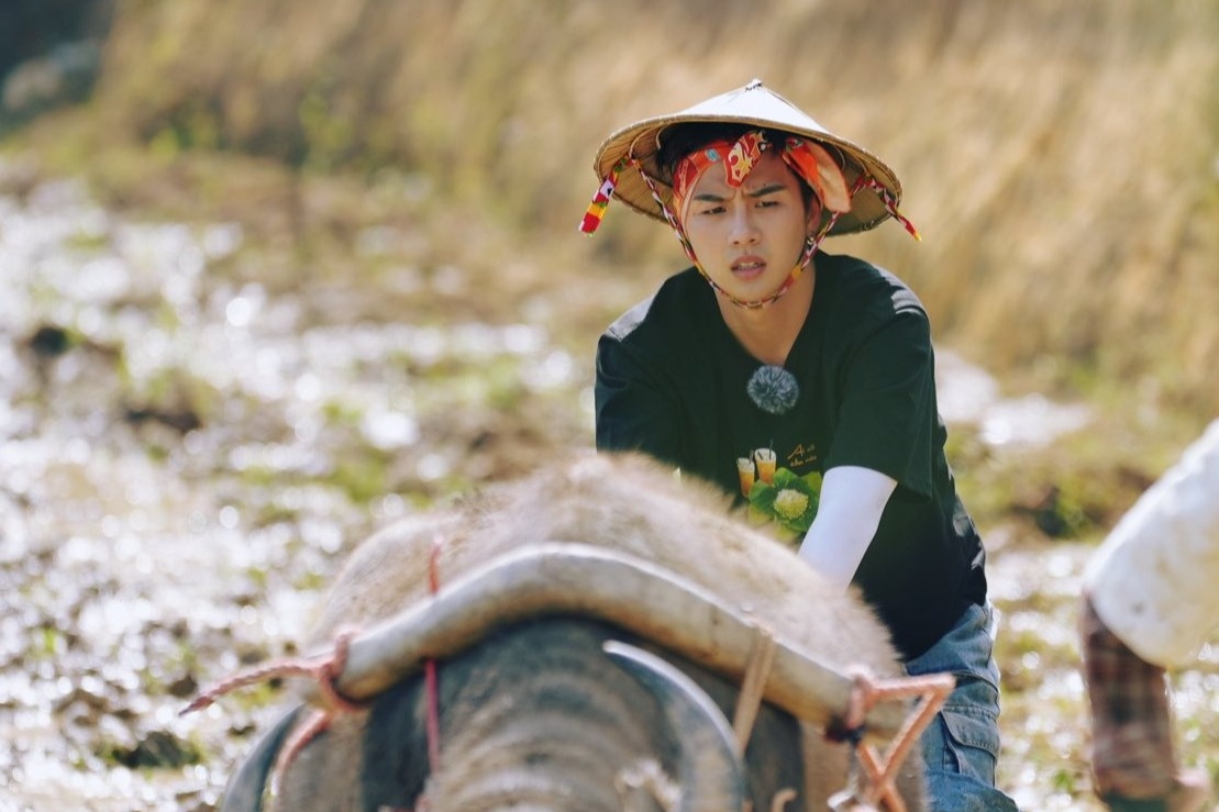 Dang sau hinh anh Duy Khanh, Jun Pham chan trau, cay ruong hinh anh