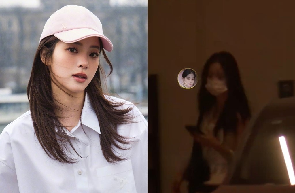 Âu Dương Na Na bị bắt gặp lái xe đưa đón bạn trai. Ảnh: Weibo.