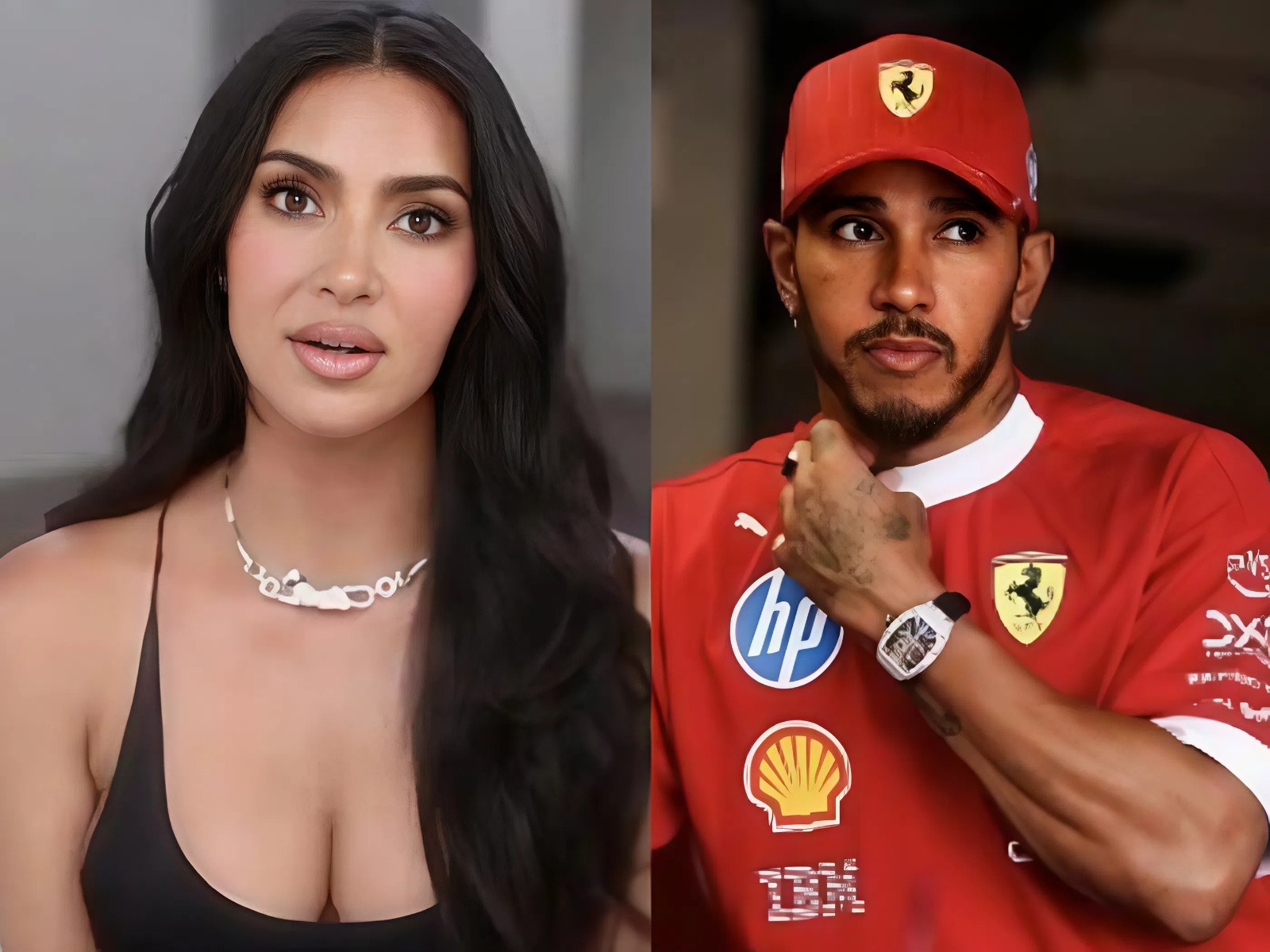 Kim Kardashian va ngoi sao F1 Lewis Hamilton ngay cang man nong hinh anh