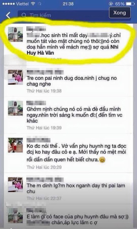 Chia sẻ của giáo viên mầm non khiến nhiều phụ huynh bức xúc.
