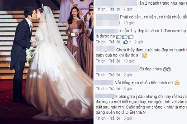 Những tranh cãi xung quanh đám cưới bạc tỷ của hai ngôi sao hàng đầu Hoa Ngữ. Ảnh: Fan page Huỳnh Hiểu Minh