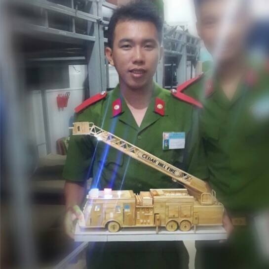 Thanh Vũ và chiếc xe PCCC
