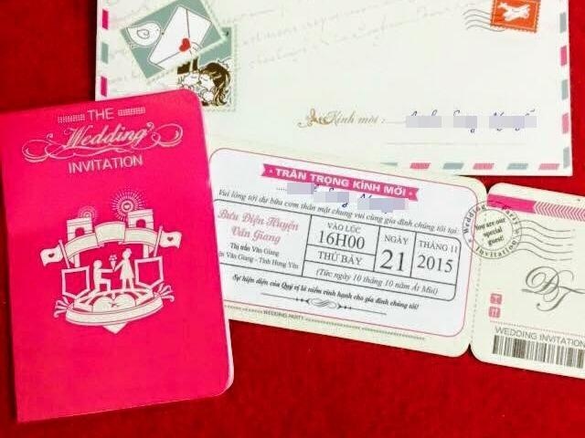 Thiep cuoi giong ho chieu doc dao cua hot girl Ha Min hinh anh