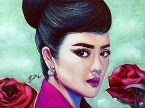 Dang Hoang ve chan dung nguoi dep Ly Nha Ky hinh anh