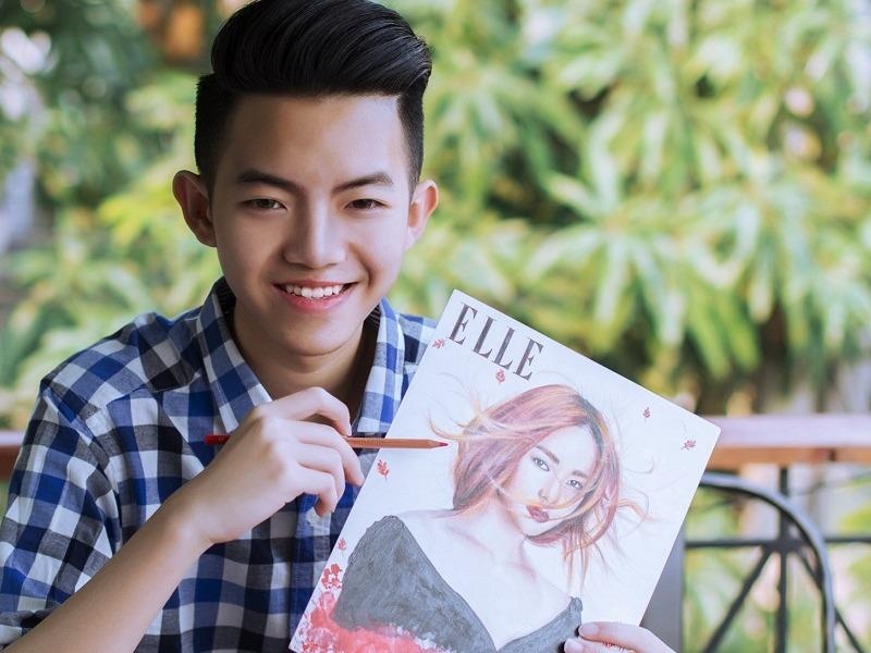 Nam sinh 16 tuoi co biet tai ve tranh truyen than giong that hinh anh
