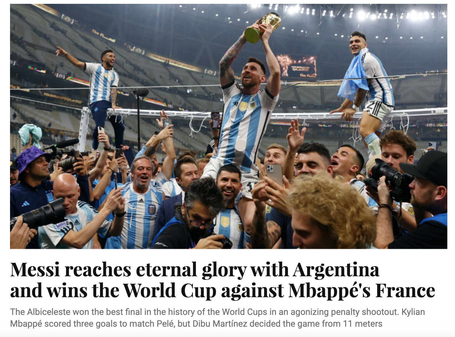 Truyen thong the gioi noi gi ve chuc vo dich cua Argentina hinh anh