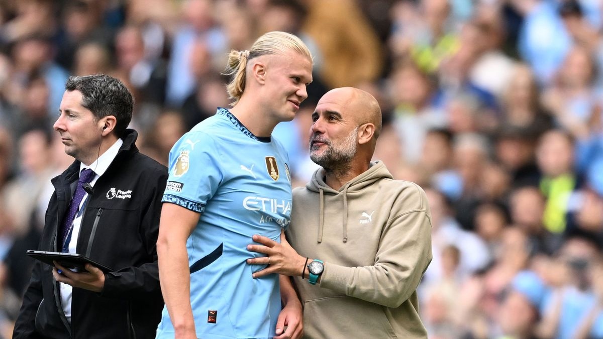 Phan ung cua Pep khi Haaland ky hop dong lich su hinh anh