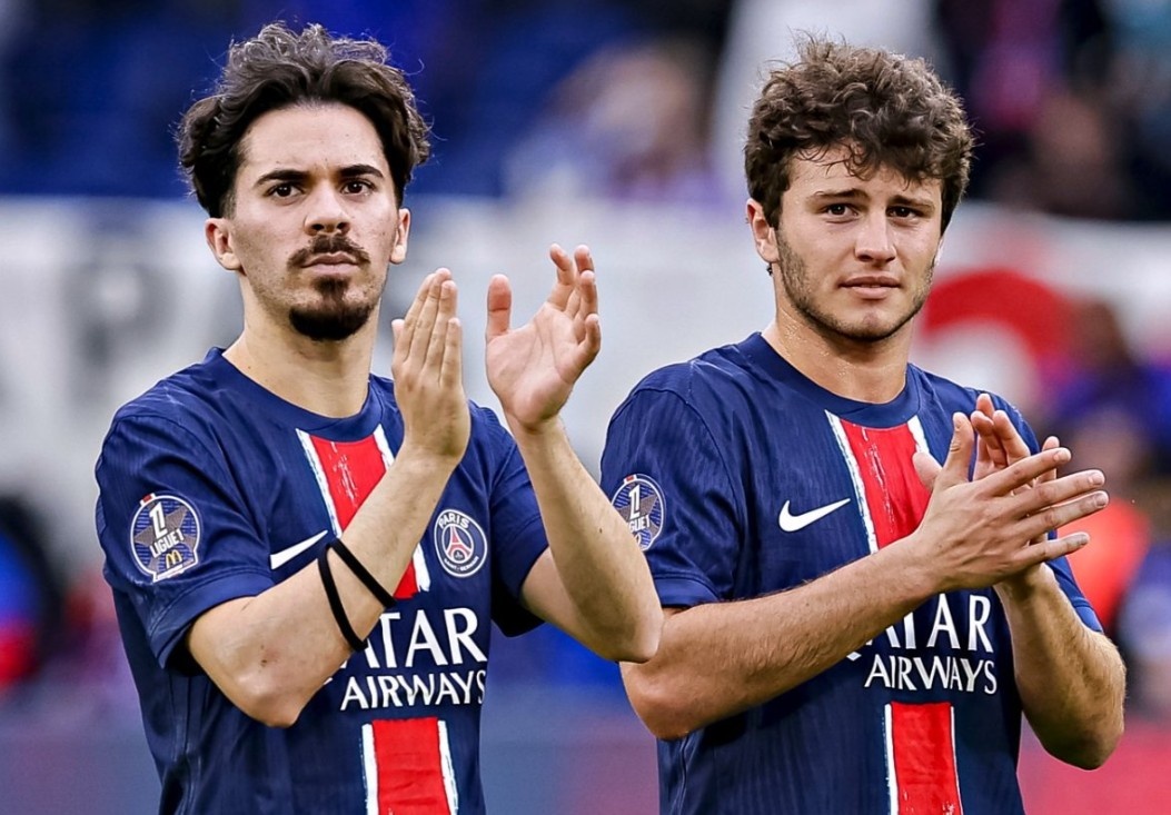 Real kho dung vao 'bom tan' Vitinha va Joao Neves hinh anh