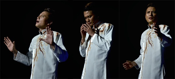 Ca sĩ - diễn viên Nguyễn Lê Bá Thắng đảm nhận vai người dẫn truyện trong vở kịch.