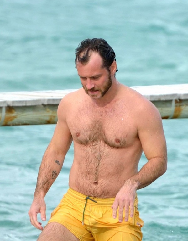 Tiếc thay, ở tuổi 42, Jude Law đã mất đi hấp lực khi béo lên và mái tóc trên đầu đã trở thành