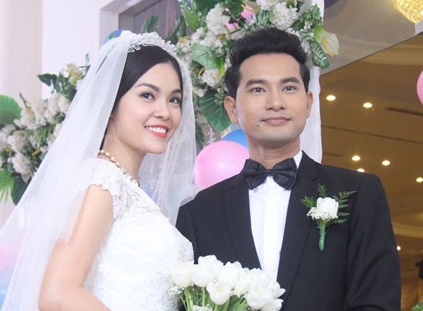 Huynh Dong cuoi Duong Cam Lynh vi tien trong phim hinh anh