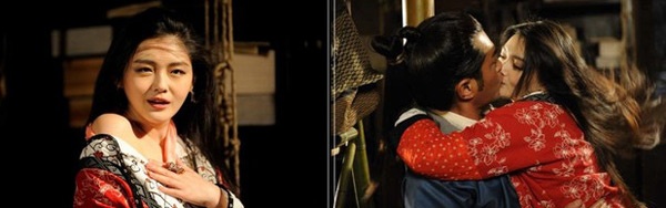 Trong phim hài Đại nội mật thám 009, tuy đóng vai vợ chồng nhưng nhân vật của Từ Hy Viên vẫn phải dở trò quyến rũ vai người chồng do Cổ Thiên Lạc thể hiện, tạo nên một tình huống rất buồn cười.