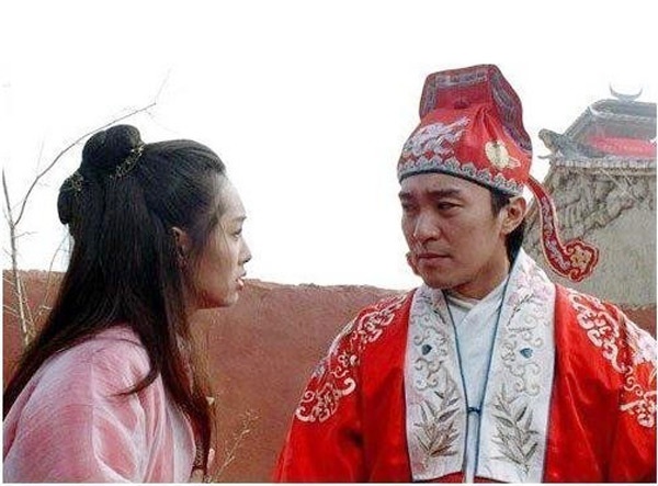 Chu Ân và Châu Tinh Trì trong phim Đại thoại tây du.