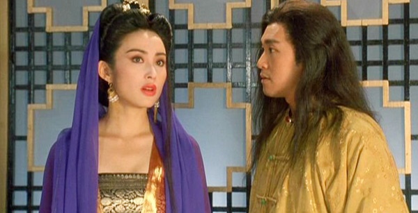 Trương Mẫn va Châu Tinh Trì trong phim Lộc đỉnh ký.