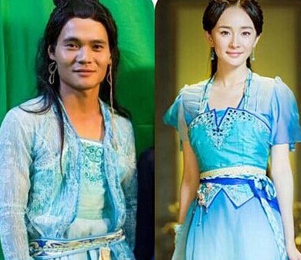 Đóng thế Dương Mịch trong bộ phim truyền hình đình đám Cổ kiếm kỳ đàm là một nam cascaduer có ngoại hình khác xa một trời một vực với cô.