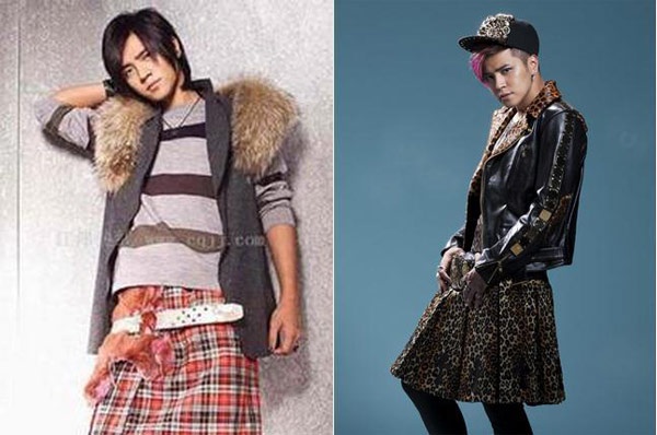 Chàng Lương Sơn Bá xứ Đài La Chí Tường cũng là một tín đồ của váy. Trong nhiều bộ ảnh thời trang hay ảnh tuyên truyền, anh đều chọn kiểu trang phục vốn là đặc quyền của nữ giới để gây sự chú ý.