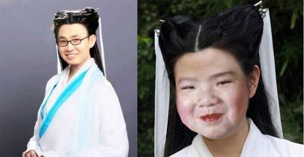 Khán giả chế ảnh hài hước từ tạo hình của Tiểu Long Nữ do Trần Nghiên Hy thể hiện.