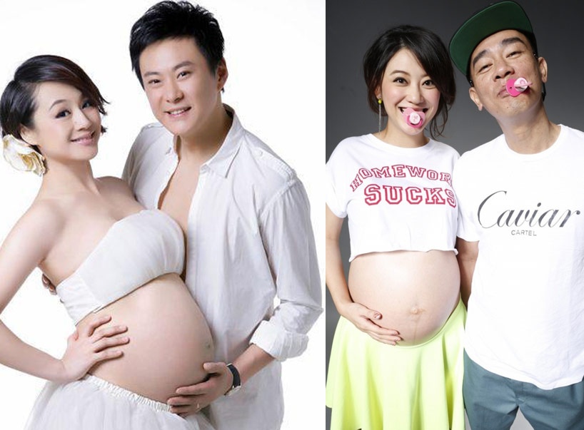 Cac cap doi Hoa ngu dua nhau khoe bau bi hinh anh