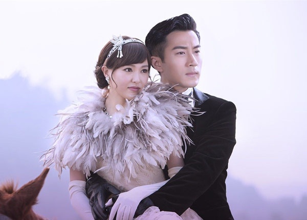 Với Lưu Khải Uy trong phim Thiên kim nữ tặc.