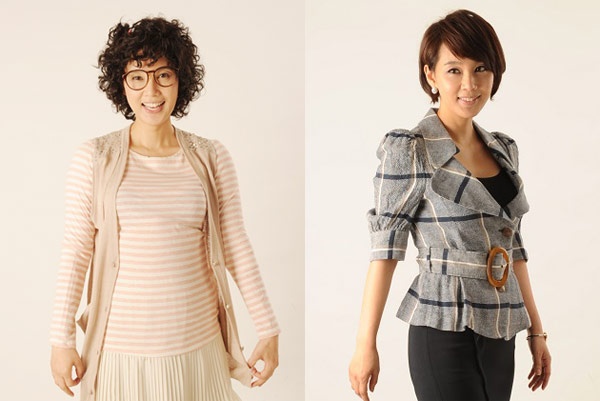 2 hình ảnh trái ngược của Oh Hyun Kyung trong phim Tạm biệt hôn nhân (phát sóng trên kênh D-Dramas lúc 12h hằng ngày từ 8/3).