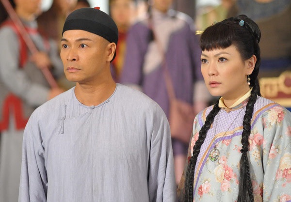 Với Quách Tấn An trong phim Trạng sư đại náo.