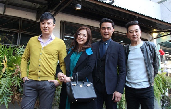 Dàn diễn viên chính trong phim (từ trái sang): Lâm Vĩ, Trương Phụng Thư, Minh Đạo và Trương Thần Quang.