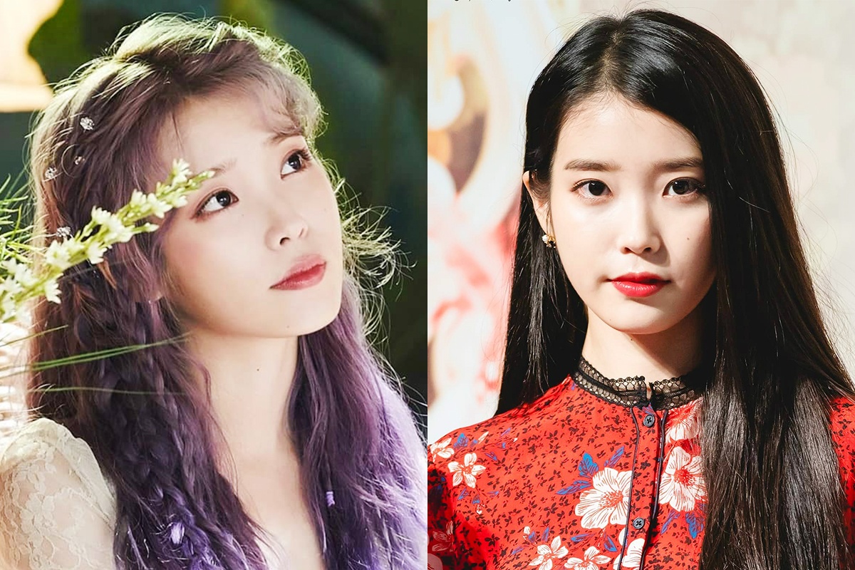 Guong mat dep giup IU phu hop voi nhieu mau son va kieu toc hinh anh