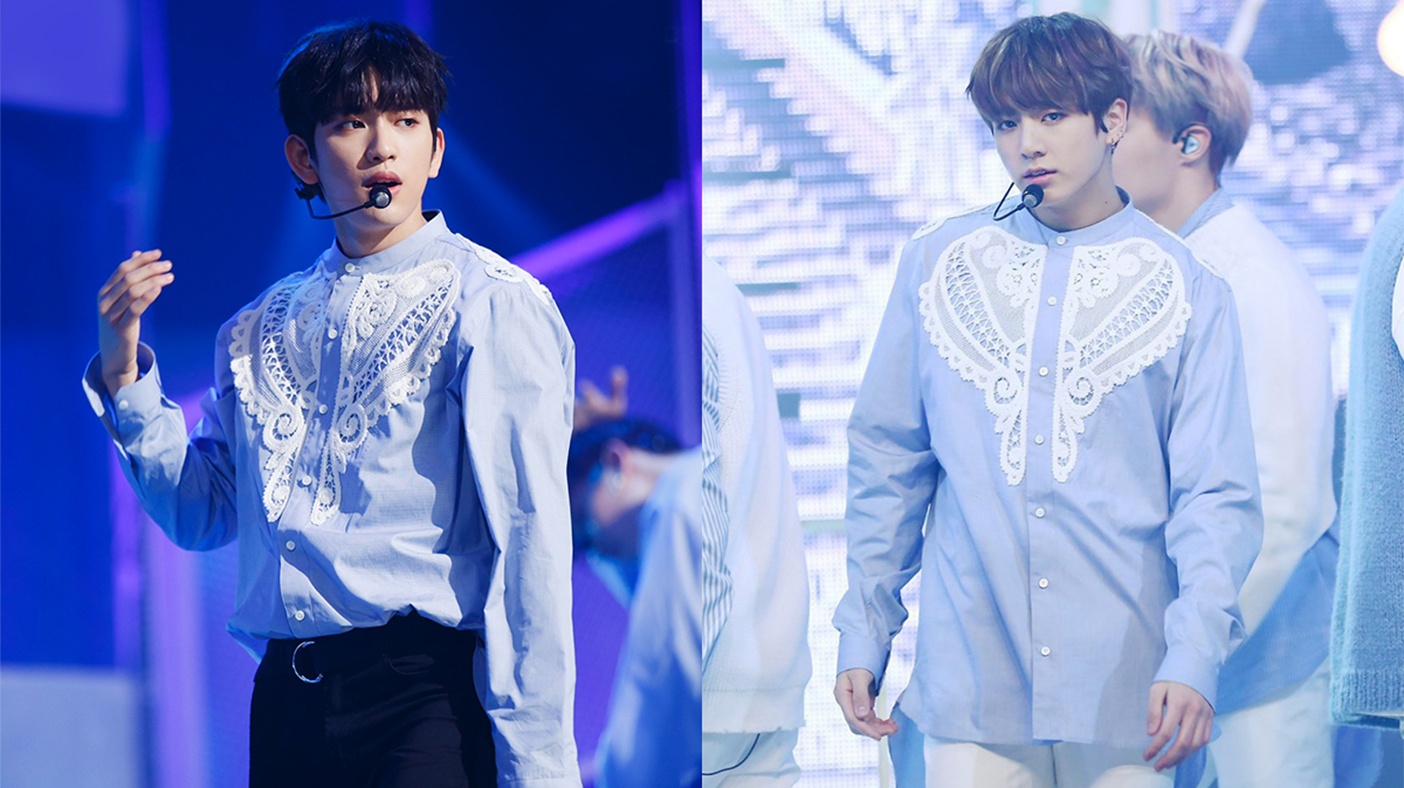 Jungkook (BTS) va dan sao Han bi fan phat hien mac do giong nhau hinh anh