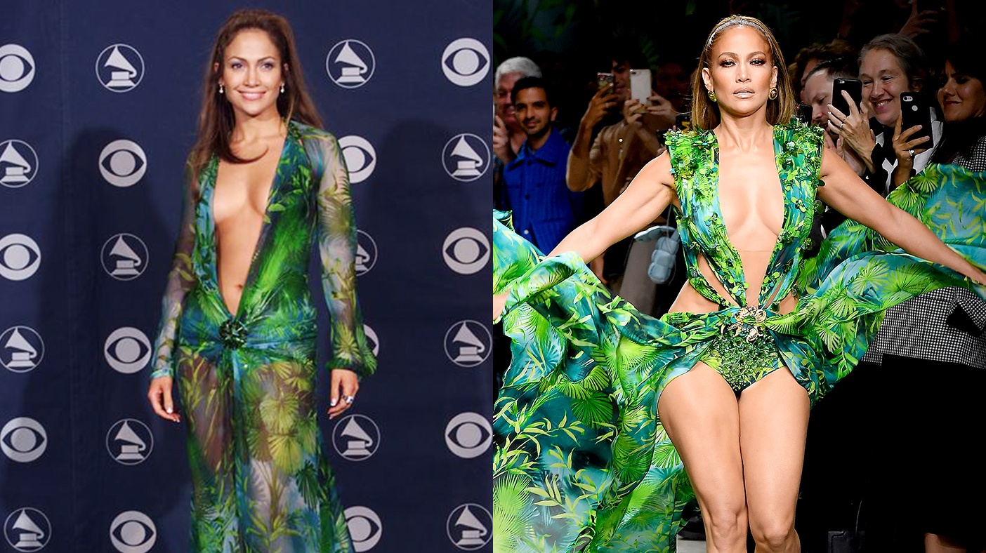 Jennifer Lopez khoe dang sexy khi mac lai vay cua 20 nam truoc hinh anh