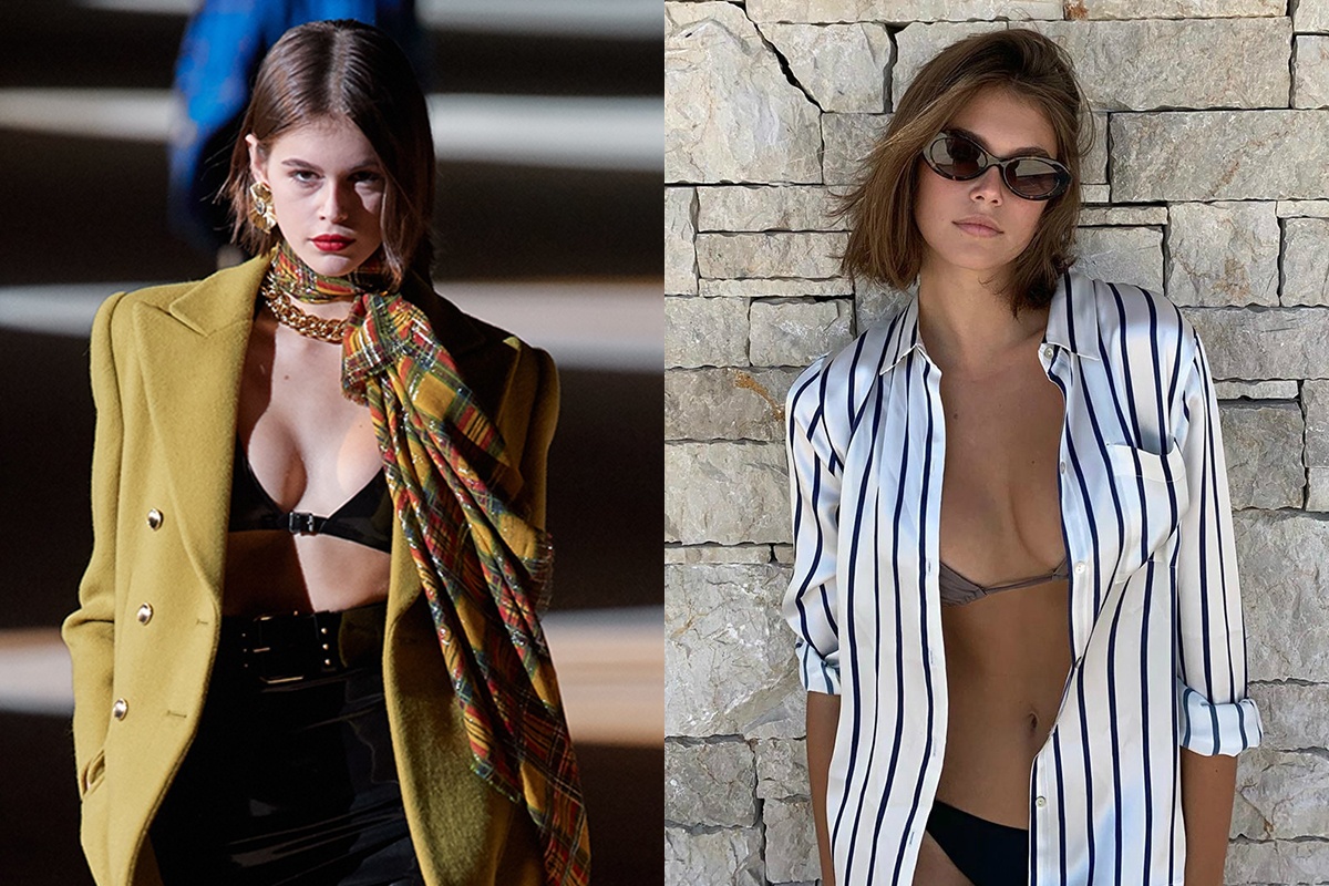 Kaia Gerber dat show, khong ngai dien trang phuc ho hang o tuoi 18 hinh anh