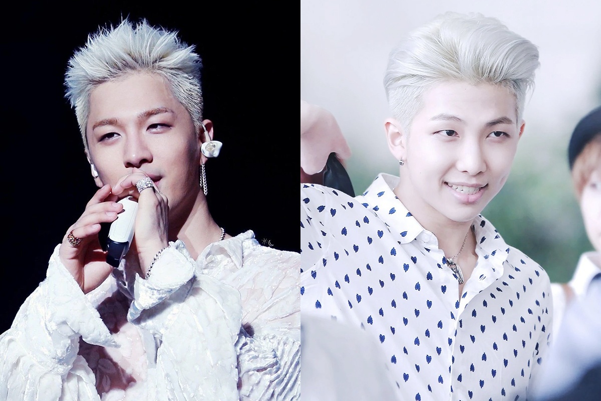 Taeyang, RM va dan sao Han nang tam nhan sac nho mau toc bach kim hinh anh